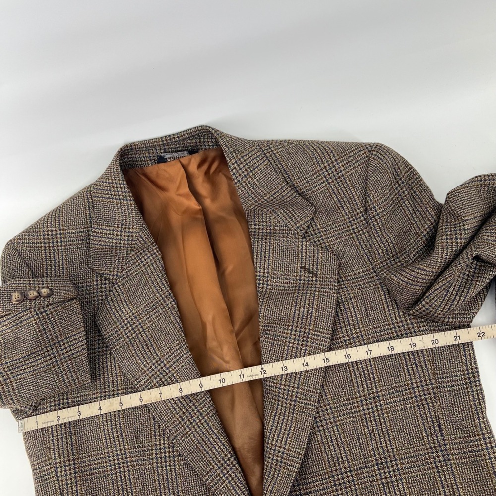 Vito Rufolo Vintage Silk Wool Blazer 39L Lanificio Glen Plaid Italy Sport Coat - Picture 8 of 12